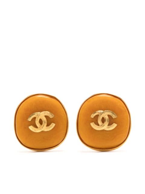 CHANEL Pre-Owned CC clip-on earrings