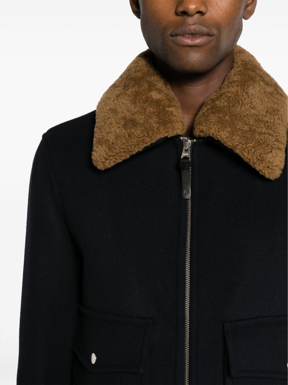 Mackage Shearling-collar Wool-blend Bomber Jacket - Farfetch