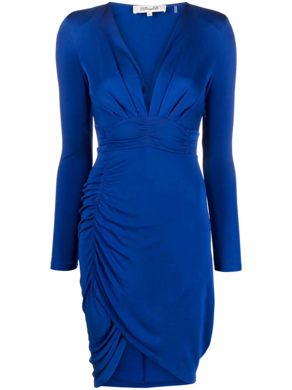 DVF Diane Von Furstenberg ruched-detailing V-neck Midi Dress