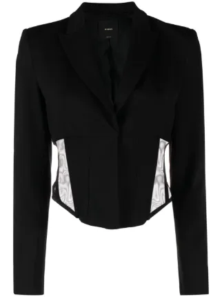 ジャケット Pinko ELEVATION BLAZER JACKET IN CANVAS WITH BUTTONS ELEVATION BLAZER JACKET IN CANVAS WITH BUTTONS 104890