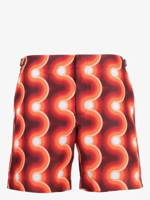 Orlebar Brown shorts de playa con motivo geométrico
