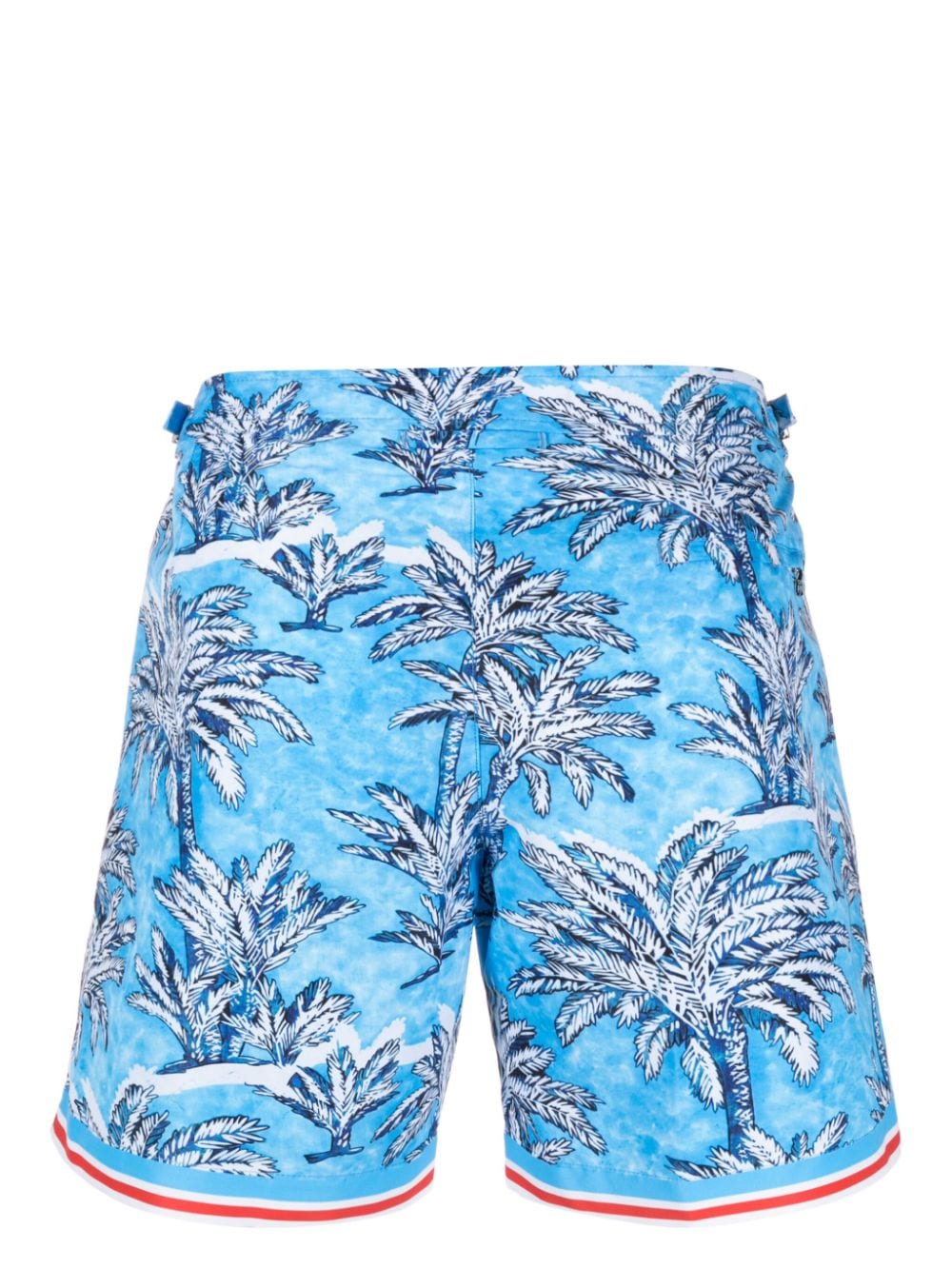 Shop Orlebar Brown Palm-tree Print Swim Shrorts In Blue