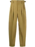 LEMAIRE pleated virgin-wool trousers - Green