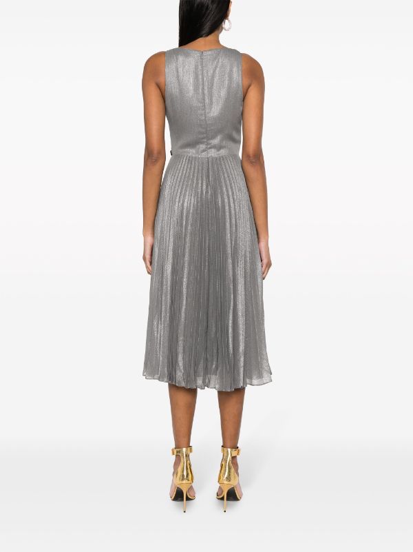 Grey Pleated Dress 