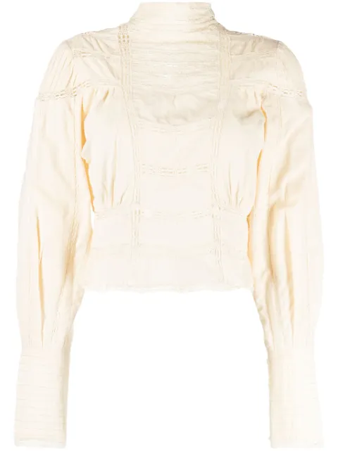 Mes Demoiselles Bonnie mock-neck blouse