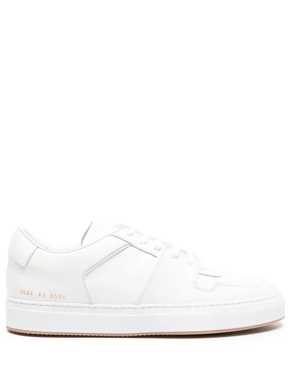 Common Projects Bball Leather Sneakers In Yellow