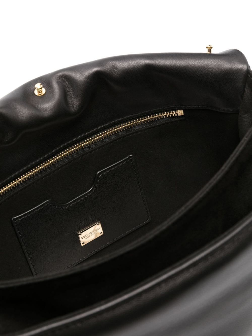 Shop Dolce & Gabbana Dg Leather Clutch Bag In Black