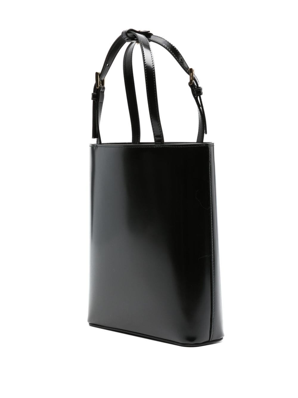 Shop Prada Enamel Logo-plaque Tote Bag In F0002 Nero