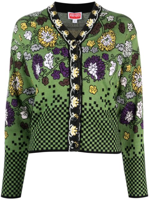 Kenzo Floral Archive floral-jacquard cardigan Women