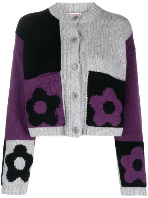 Kenzo Boke Flower Checkerboard cropped cardigan Women