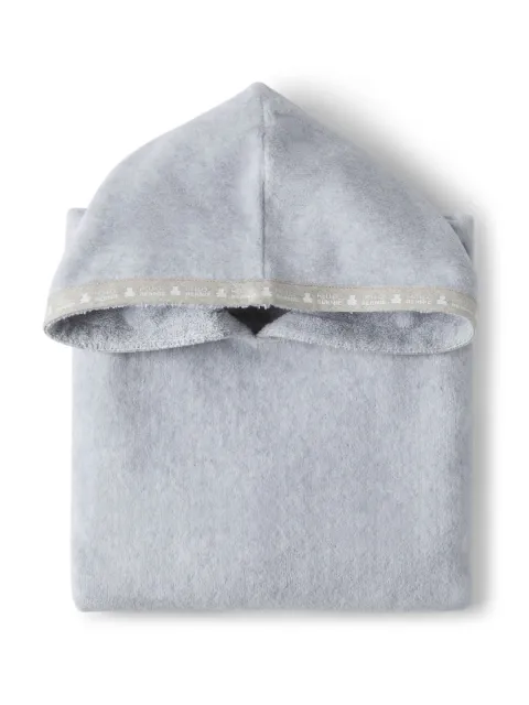 Brunello Cucinelli Kids logo-print cotton poncho