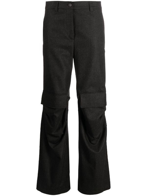 Straight-Leg Tech-Virgin Wool Cargo Trousers