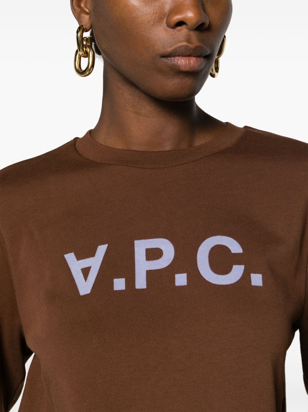 A.P.C. logo-print cotton sweatshirt Women