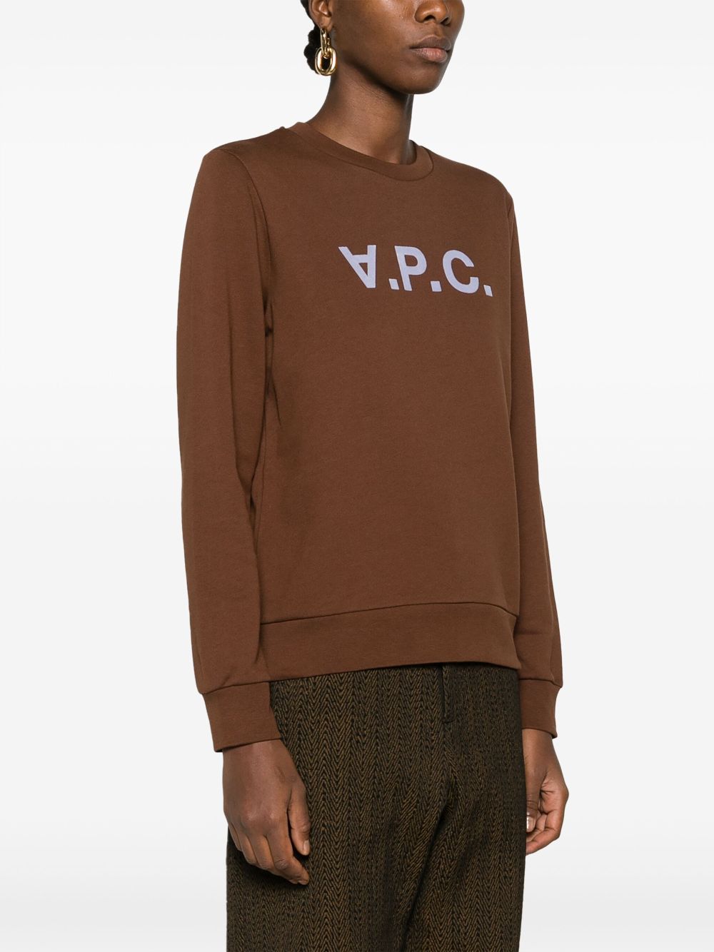 A.P.C. logo-print cotton sweatshirt Women