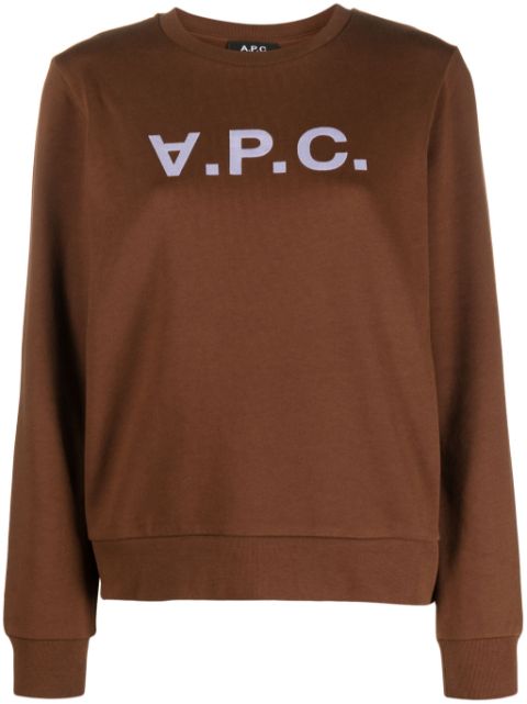 A.P.C. logo-print cotton sweatshirt Women