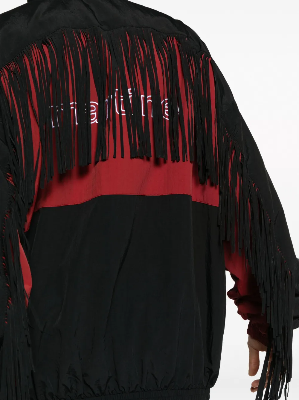 Blue Martine Rose Fringe Track Jacket