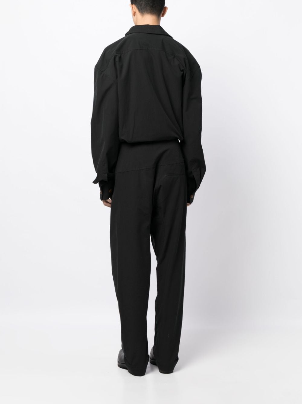 Shop Vivienne Westwood Ming Off-centre Zip Jumpsuit In Black