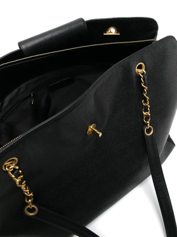 CHANEL Pre-Owned Supermodel Leather Tote Bag | Black | FARFETCH