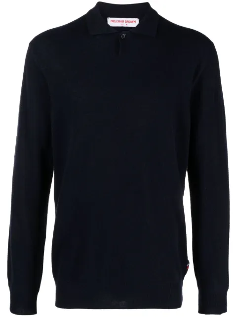 Orlebar Brown Bruno longsleeved cashmere polo shirt