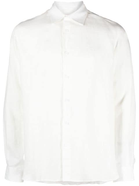 Orlebar Brown قميص كتان 'جاستن' بياقة مدببة