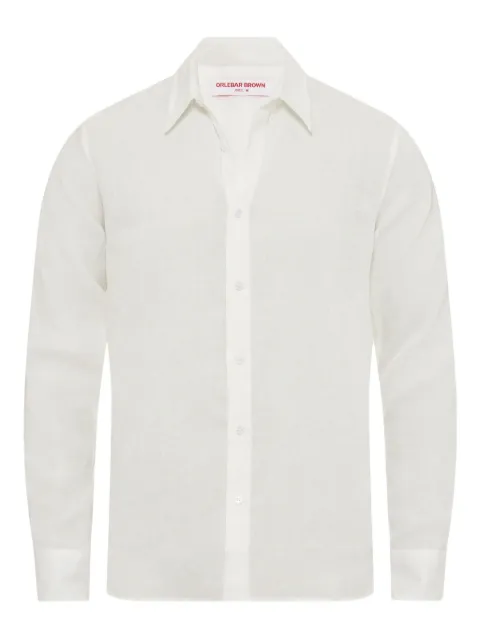 Orlebar Brown Justin pointed-collar linen shirt