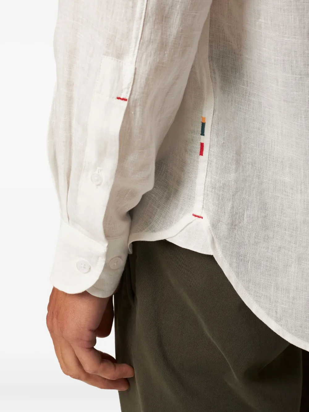 Justin Pointed-Collar Linen Shirt