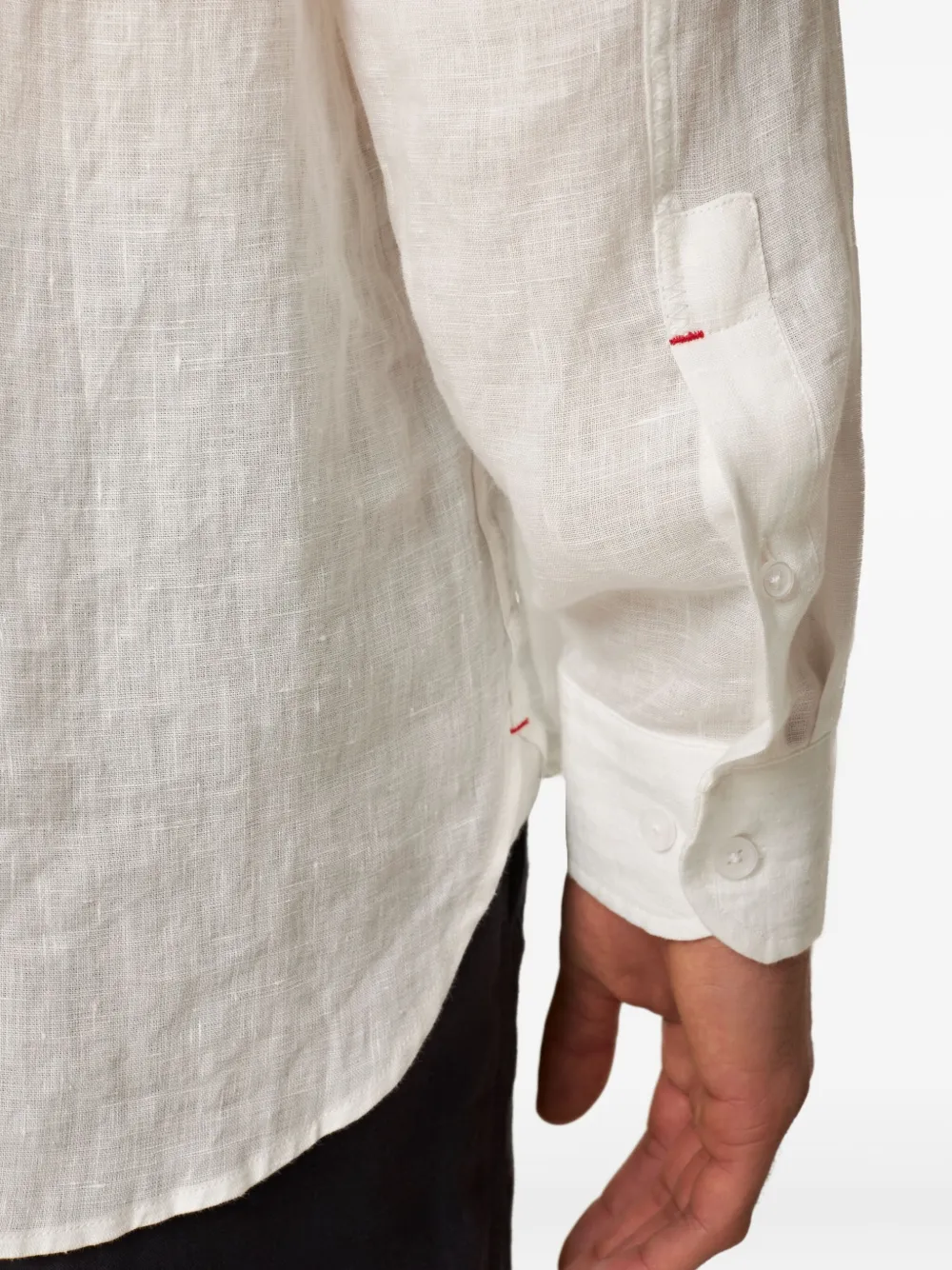 Justin Pointed-Collar Linen Shirt