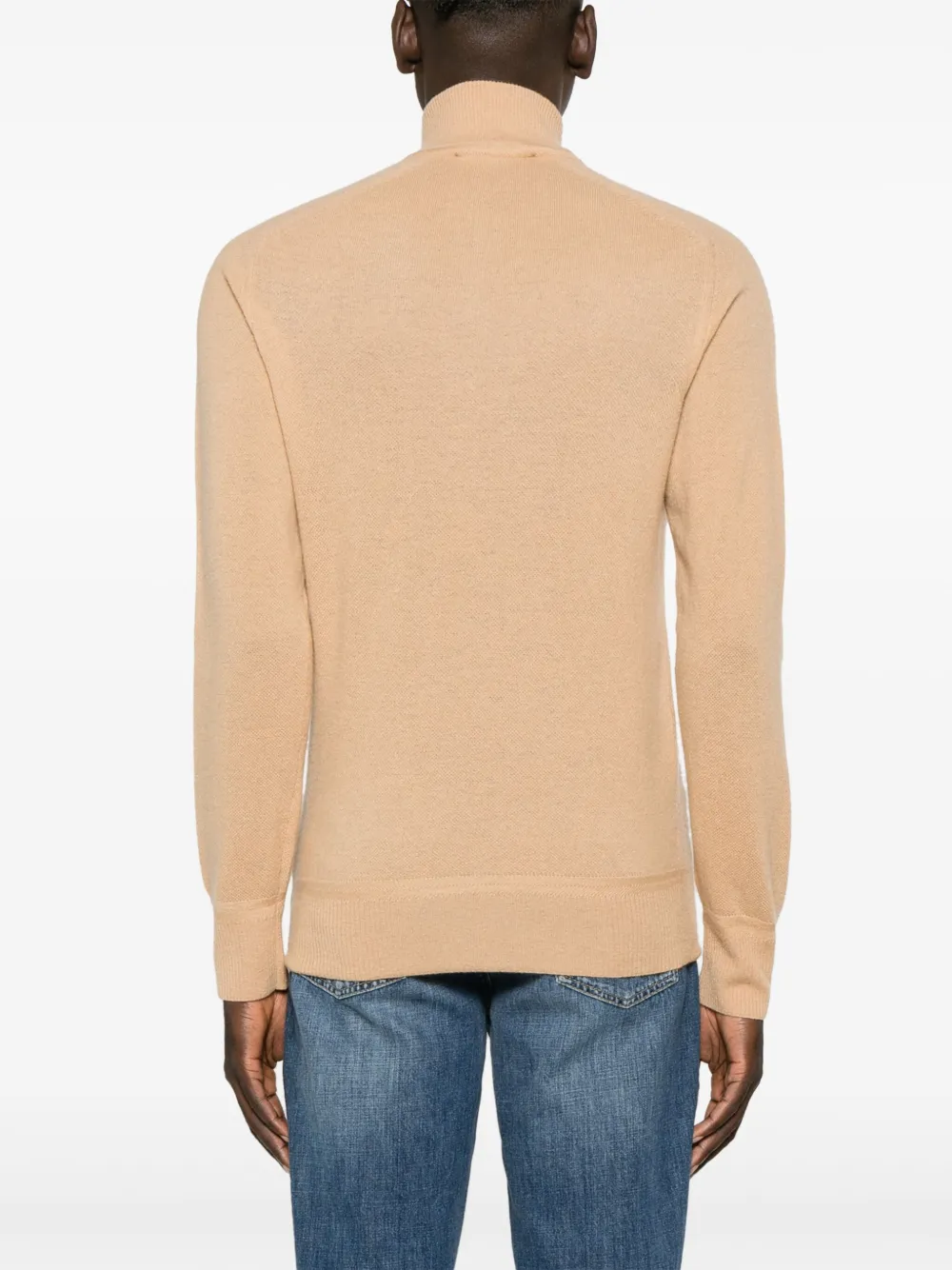 Orlebar Brown Lennard Zip-up Cashmere Jumper In Neutrals