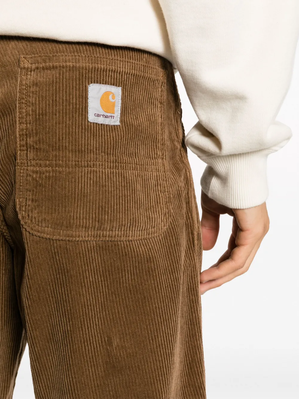 Carhartt Single-knee Corduroy Trousers In Braun
