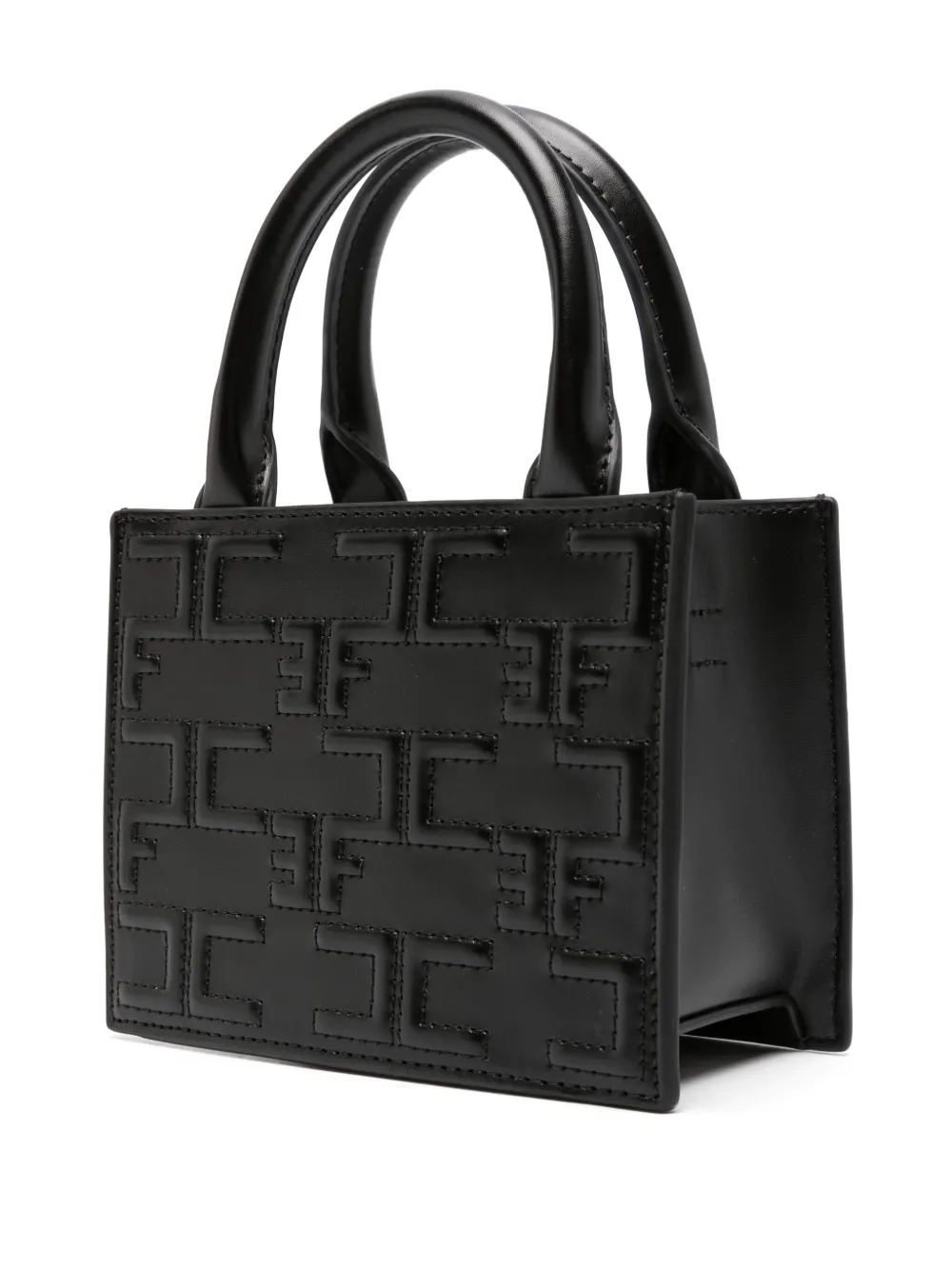Elisabetta Franchi Tas met monogram Zwart