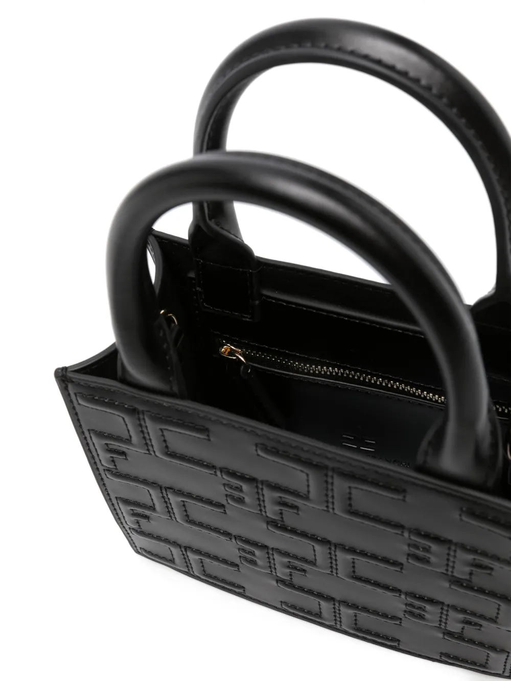 Elisabetta Franchi Tas met monogram Zwart