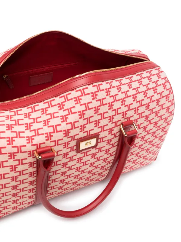 Elisabetta Franchi monogram-jacquard Luggage Bag | Pink
