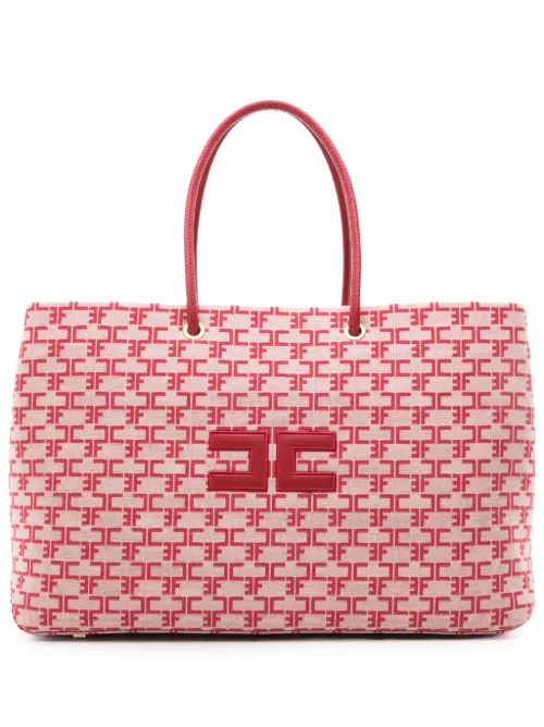 Sac cabas à logo appliqué - Elisabetta Franchi - Modalova