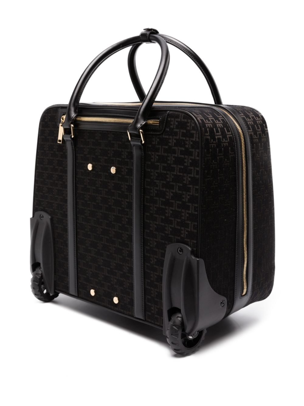 Elisabetta Franchi Weekend monogram-pattern suitcase - Zwart