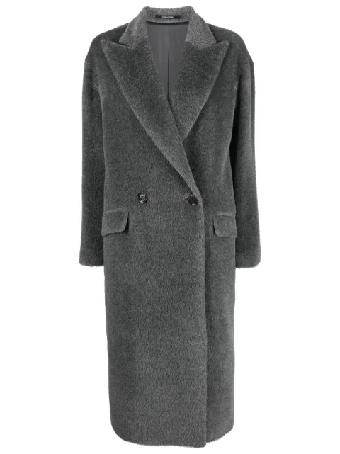 Tagliatore double-breasted brushed coat