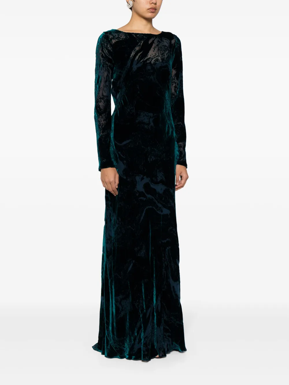 Alberta Ferretti Geplooide maxi-jurk Groen