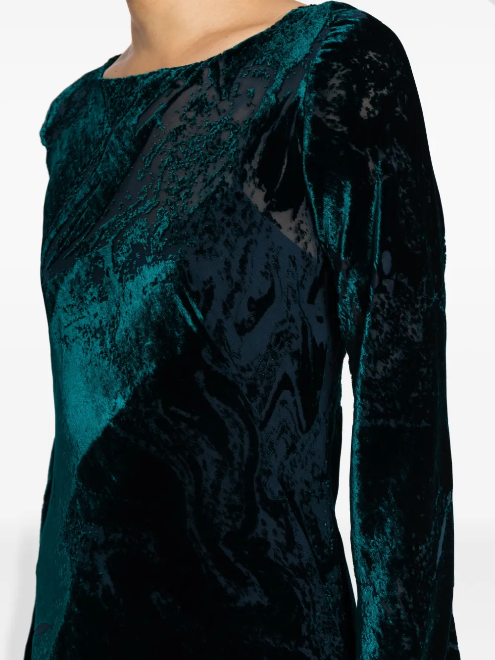 Alberta Ferretti Geplooide maxi-jurk Groen