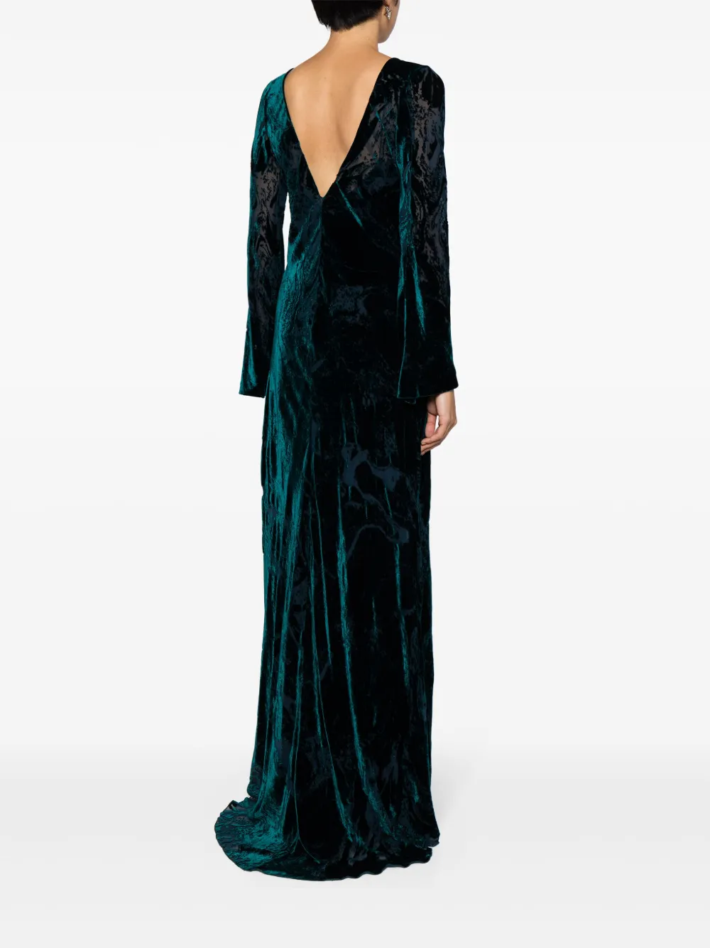 Alberta Ferretti Geplooide maxi-jurk Groen