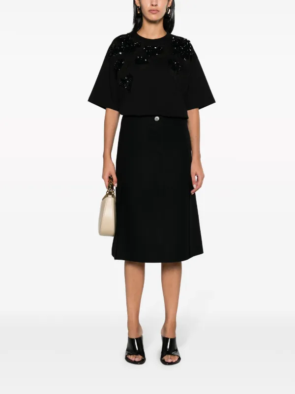 スカート LANVIN Women Mid Skirts RWST0003 BLACK スカート LANVIN Women Mid Skirts RWST0003 BLACK Luxury