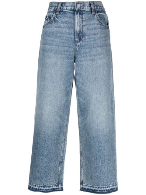 Theory mid-rise wide-leg jeans