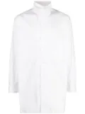 Yohji Yamamoto folding-collar cotton shirt - White