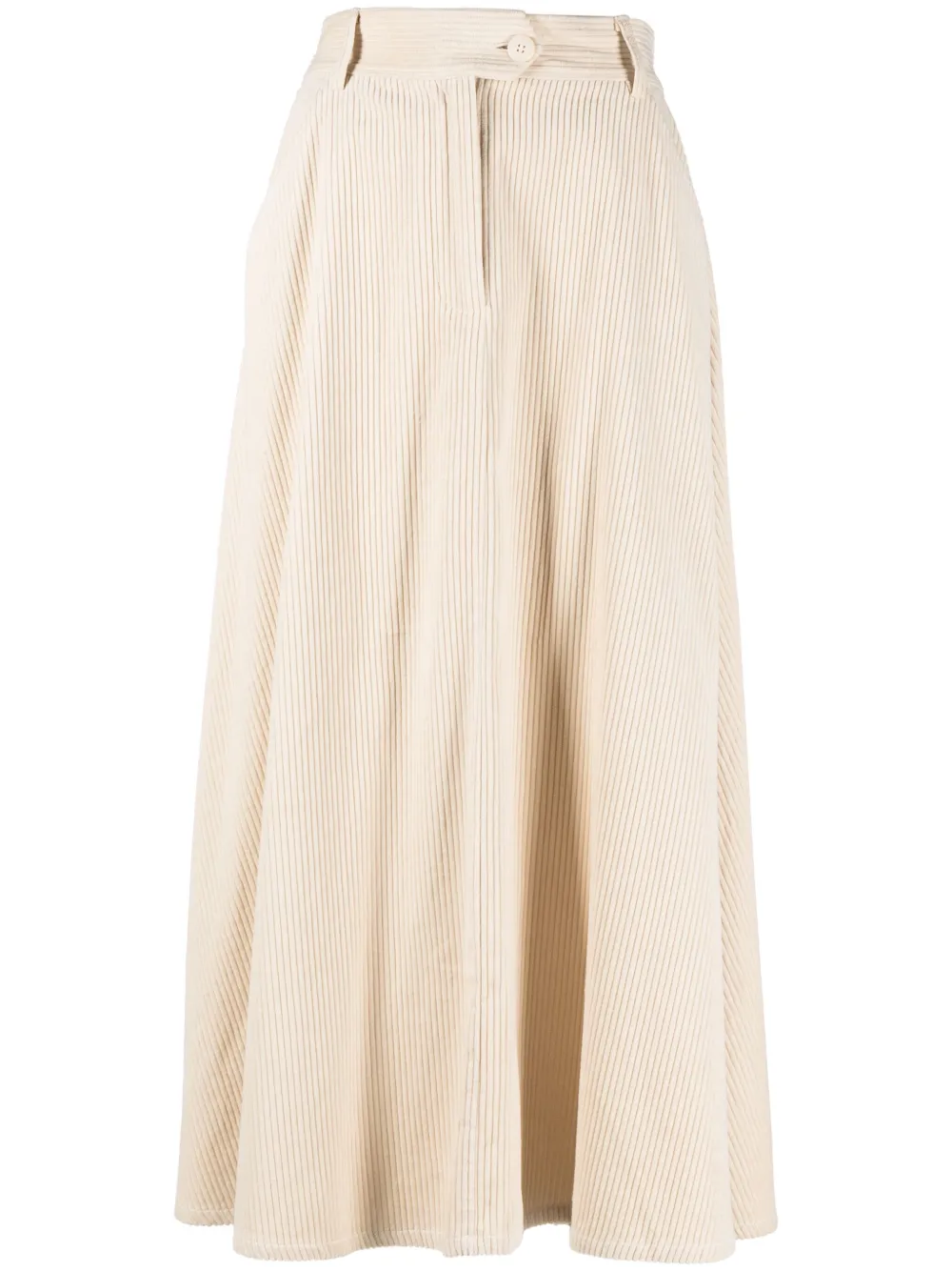 Mes Demoiselles Ribfluwelen mini-rok Beige