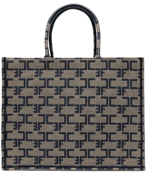 Elisabetta Franchi large monogram tote bag