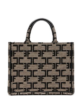 Elisabetta Franchi Small Monogram Tote Bag | Neutrals | FARFETCH BN