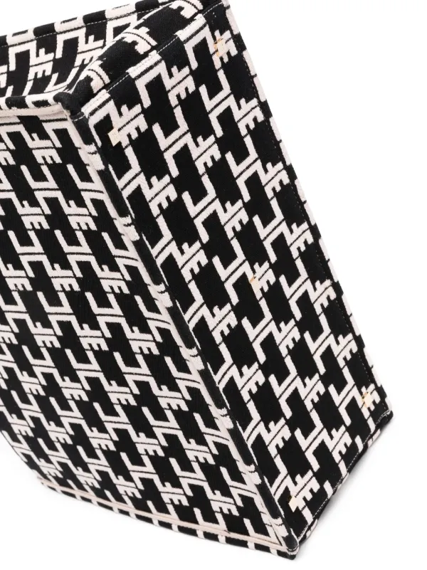 ♦ELISABETTA FRANCHI♦ハンドバッグ レディース Elisabetta Franchi モノグラム ハンドバッグ | ブラック