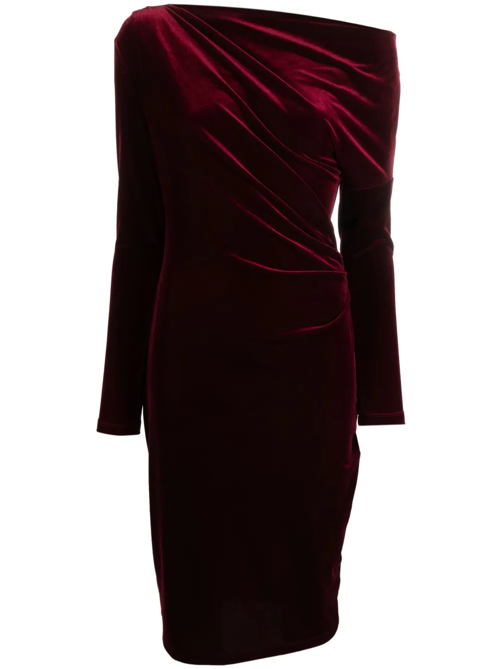 Boat neck velvet clearance dress