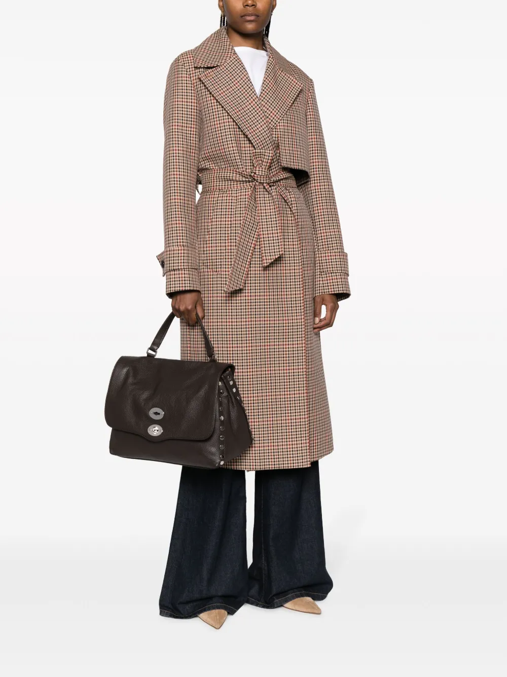 Zanellato Postina leather tote bag - Bruin