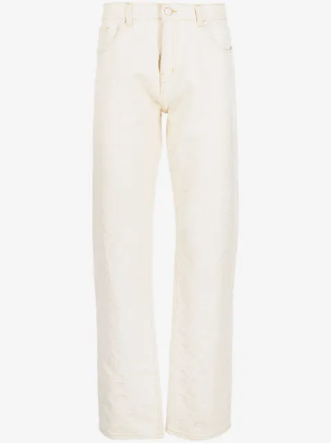 Casablanca monogram-jacquard straight-leg jeans