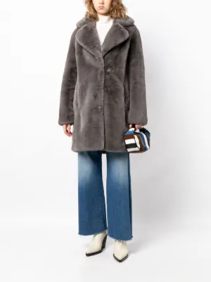 Jigsaw demi faux outlet fur coat