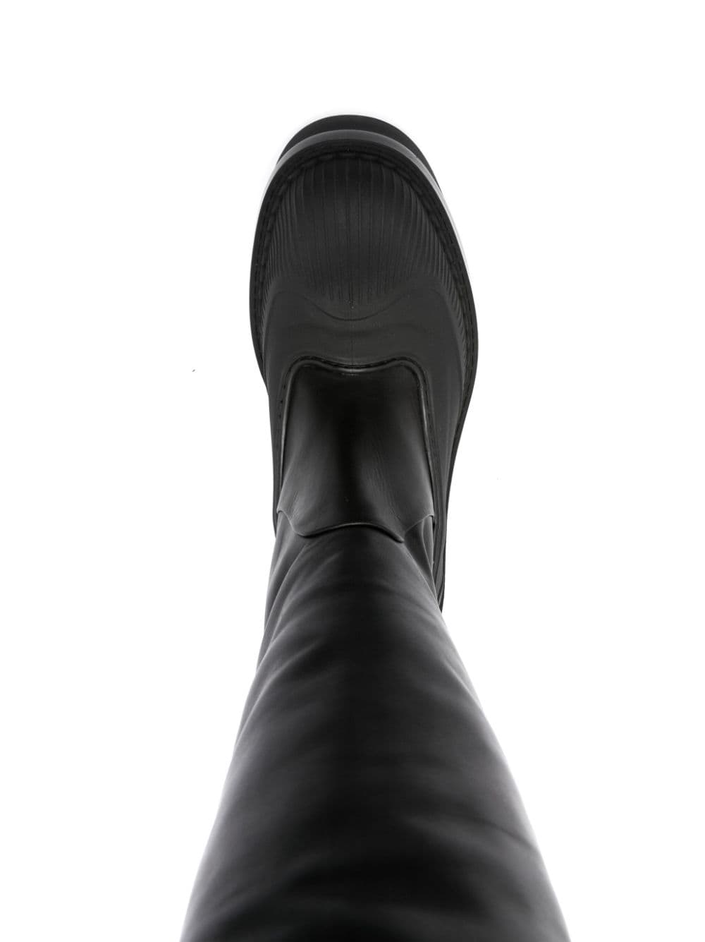 Shop Chloé Raina 50mm Thigh-high Leather Boots In Black